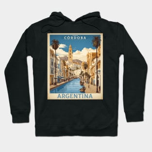 Ciudad de Cordoba Argentina Vintage Tourism Poster Hoodie